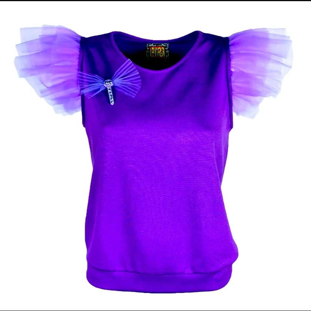 Purple puff sleeve top!